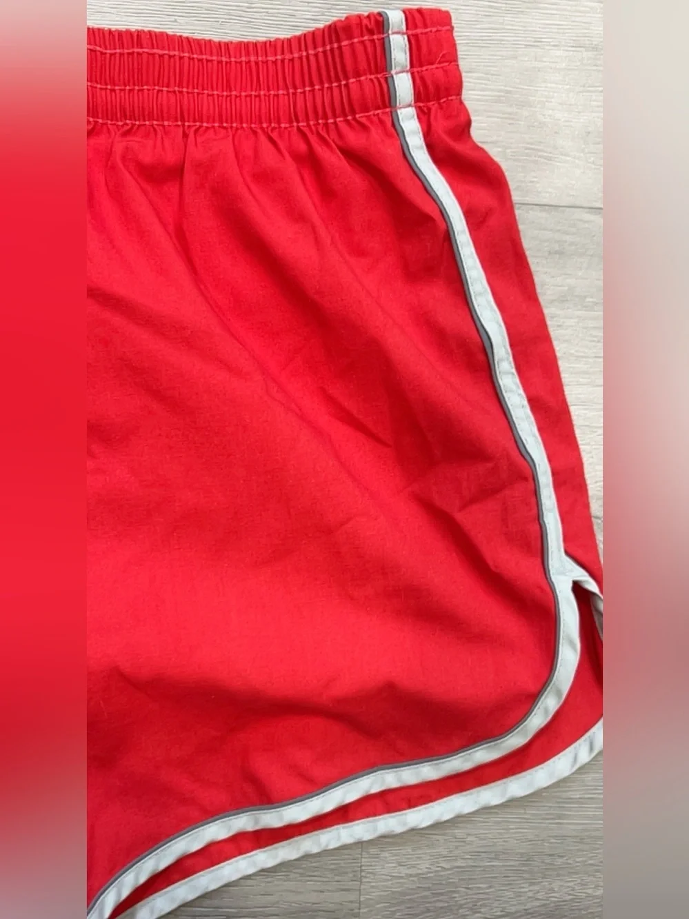 Laguna Red Surf Beach Swim Trunks Shorts Size Medium 80s 90s Retro Pocket VTG